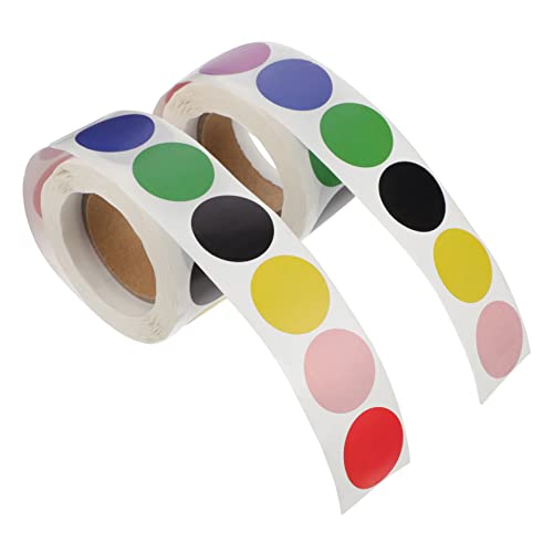 Holibanna 2Rollen Punktaufkleber Selbstklebende für DIY Scrapbooking Schule Farbige Klebepunkte für Kreative Projekte von Holibanna
