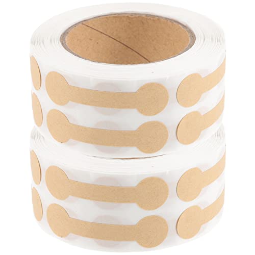Holibanna 2Rollen Selbstklebende Kraftpapieretiketten Beschreibbare Hüllsiegelaufkleber Für Schmuck Deko DIY Wiederverwendbar Für Geschenkboxen von Holibanna
