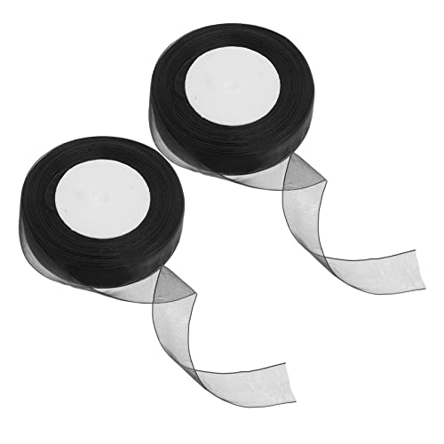 Holibanna 2Rollen Transparente Organza Bänder für Geschenkverpackungen Dekorative Bänder für DIY Projekte Wiederverwendbar Vielfältig Einsetzbar von Holibanna