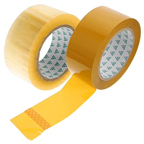 Holibanna 2Rollen Versandband Transparentes Klebeband Hochviskosität für Kartonverpackung pro für Büro Schule und Zuhause Starkes Packmaterial von Holibanna