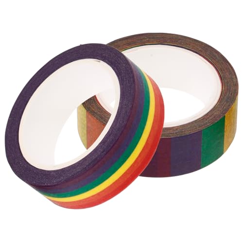 Holibanna 2Rollen Washi Tape Dekoratives Klebeband Für Scrapbooking Journaling Und DIY Projekte Mehrzweck Klebeband Bunten Designs Für Bastelarbeiten von Holibanna