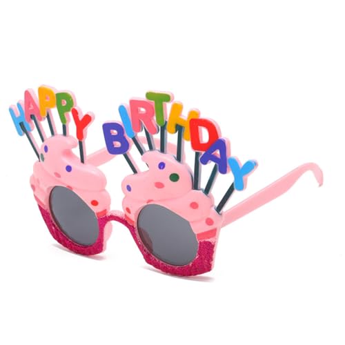 Holibanna 2st Lustige Geburtstagsbrille Geburtstag Sonnenbrille Gläser Festival-party-brille Urlaubsneuheit Sonnenbrille Make-up-brille Party-glitzerbrille Kostüm Erwachsener Schminkspiegel von Holibanna