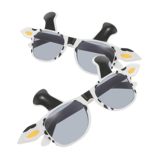Holibanna 2St Kuhbrille lustige Brille Cosplay- Neon-Accessoires tierische brillen Kuh Brille Kuh-Kostümzubehör Lustige Tierbrille Kuh-Brillenzubehör Kuhkostüm Kuh-Accessoire Stk von Holibanna