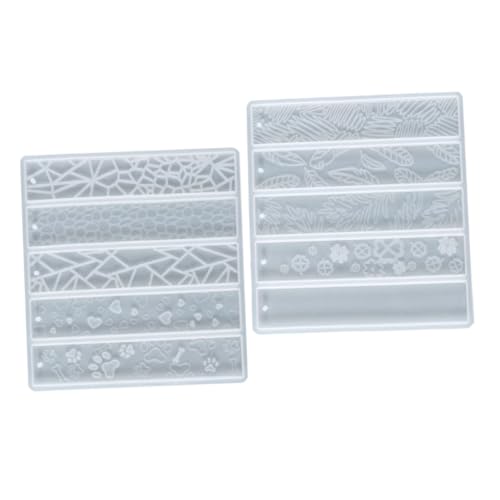 Holibanna 2Stücke Silikon Lesezeichenform Wiederverwendbare Epoxidharz Gießform für DIY Handwerk Flexible Silikonformen für Verzierungen und Lesezeichenherstellung von Holibanna
