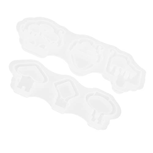 Holibanna 2Stücke Silikonformen Für Schlüsselanhänger DIY Schlüsselbund Zubehör Langlebige Und Einfache Gießformen Hochwertigem Silikon Für Bastelprojekte von Holibanna