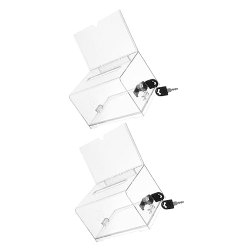 Holibanna 2Stücke Spendenboxen aus Acryl Transparente Kartenbox für Hochzeiten und Geschenkkarten Sichere und Einfache Aufbewahrung für Anlässe und Veranstaltungen von Holibanna
