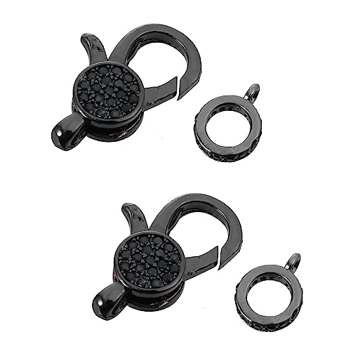 Holibanna 2Stücke Strass Hummerverschluss Für DIY Schmuck Verbundener Karabinerverschluss Für Halsketten Und Armbänder Zubehör Für Schmuckherstellung von Holibanna