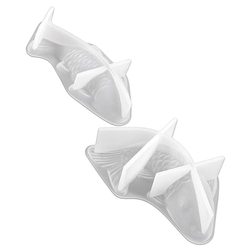 Holibanna 2Stücke Teiliges Silikonform für Kerzenherstellung Fischförmige DIY Gießform für Wachs Geeignet für Kreative Bastelprojekte und Einzigartige Duftkerzen von Holibanna