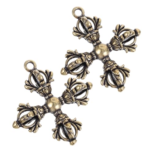 Holibanna 2Stücke Vajra Anhänger Aus Buddha Pestle Schlüsselanhänger Charm Für Religiöse Dekoration Und Geschenkidee von Holibanna
