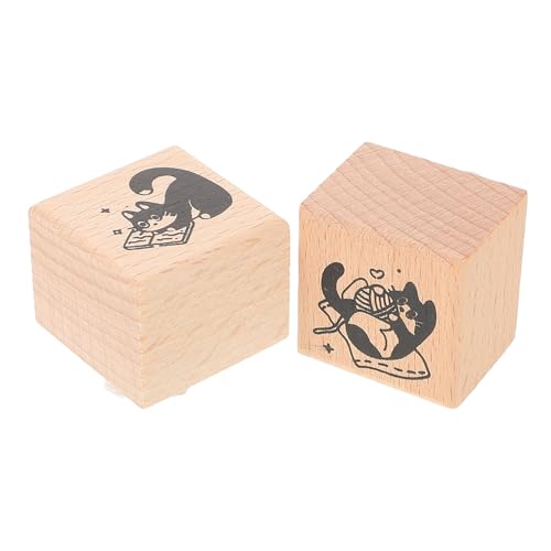 Holibanna 2Stücke Vintage Katzen Holzstempel DIY Stempel für Scrapbooking Tagebuchgestaltung Handgefertigte Katzendesign Stempel mit Muster für Projekte Holibanna 2Stücke Vintage Katzen Holzstempel DIY Stempel für Scrapbooking Tagebuchgestaltung Handgefertigte Katzendesign Stempel mit Muster für Projekte von Holibanna