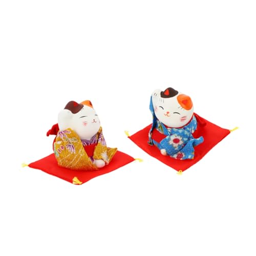 Holibanna 2er Satz Japanischer Stil Glückskatzen Kimono Reichtum Katzenfigur Haushaltsdeko Holibanna 2er Satz Japanischer Stil Glückskatzen Kimono Reichtum Katzenfigur Haushaltsdeko von Holibanna