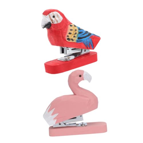 Holibanna 2pcs Animal Stapler Hand Geschnitzt Flamingo Und Papagei Stapler Desktop Hefter Kinder Stationäre Mini -bürovorräte Für Home Offcie Holibanna 2pcs Animal Stapler Hand Geschnitzt Flamingo Und Papagei Stapler Desktop Hefter Kinder Stationäre Mini -bürovorräte Für Home Offcie von Holibanna