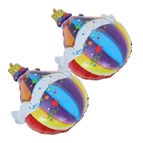 Holibanna 2pcs Heißluftballon Folie Ballon Heißluftfolien Ballon Babyparty Ornamente Für Weltreise -party Babyparty von Holibanna