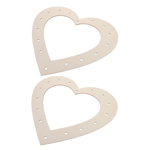 Holibanna 2pcs Hölzerne Rahmen Unvollendete DIY -kranzrefer Für Urlaubsdekoration Herzbrett Mit Löchern Blumenkranzzubehör Herher Herzförmigen Girlandringe von Holibanna