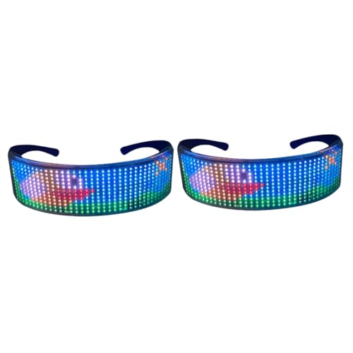 Holibanna 2st Jalousien Led -brille Neuartige Partybevorzugungsgläser Neuheit Brillen Led-leuchtbrille Led-glühbrille Led-sonnenbrille Brille Aufleuchten Geschenk Abs Kabellos von Holibanna