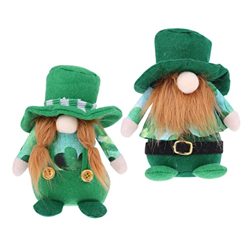 Holibanna 2stücke Gesichtslose Puppen Für Patrick's Day Dekoration Mit Kleeblatt- Für Partys Und Wohnräume von Holibanna