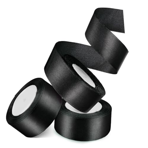 Holibanna 3 Rollen Breites Geschenkband Polyester Satinband Einfarbig für Basteln Blumensträuße Hochzeitsdeko Party Geschenkverpackung Langlebig Glatt Farbecht von Holibanna