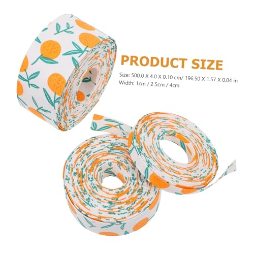 Holibanna 3 Rollen DIY Geschenkband mit Obstprägung Doppelseitiges Handgefertigtes Haarspangen band pro Vielseitig für Verpackung Bastelarbeiten Party Hochzeitsdekoration Holibanna 3 Rollen DIY Geschenkband mit Obstprägung Doppelseitiges Handgefertigtes Haarspangen band pro Vielseitig für Verpackung Bastelarbeiten Party Hochzeitsdekoration von Holibanna