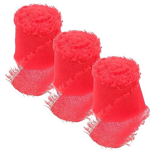 Holibanna 3 Rollen Fransenband Chiffon Handgeschnittenes Reißfestes DIY Dekoband für Hochzeitssträuße Partydeko Bastelbedarf Helles Schleifenband für Kreative Handarbeiten Holibanna 3 Rollen Fransenband Chiffon Handgeschnittenes Reißfestes DIY Dekoband für Hochzeitssträuße Partydeko Bastelbedarf Helles Schleifenband für Kreative Handarbeiten von Holibanna
