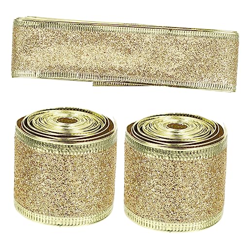 Holibanna 3 Rollen Goldglitzer Dekoband Breit Langlebiges Geschenkband Schnittfest Vielseitig für Diy Schleifen Geschenkverpackungen und Festliche Dekorationen Holibanna 3 Rollen Goldglitzer Dekoband Breit Langlebiges Geschenkband Schnittfest Vielseitig für Diy Schleifen Geschenkverpackungen und Festliche Dekorationen von Holibanna