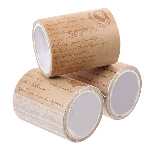 Holibanna 3 Rollen Vintage Washi Tape Dekoratives Klebeband für Diy Projekte Scrapbooking und Gestaltung Vielseitig Einsetzbar Einfach Anzuwenden für Planer und von Holibanna