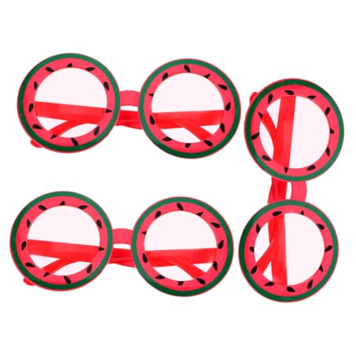 Holibanna 3 STÜCKE Lustige Wassermelonen Sonnenbrillen Bunte Hawaii Partybrillen für Strand Luau und Sommerfeste Leichte Kunststoffaccessoires für Foto und Feier von Holibanna