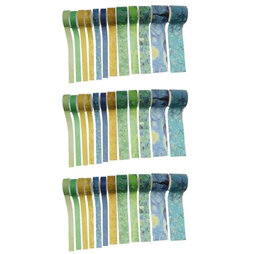 Holibanna 3 Sätze Diy Scrapbooking Klebebänder Dekorative Washi Tapes Hochwertigem Papier Für Handwerk Journaling Zum Gestalten Von Notizen Und Alben 12 Rollen * 3 von Holibanna