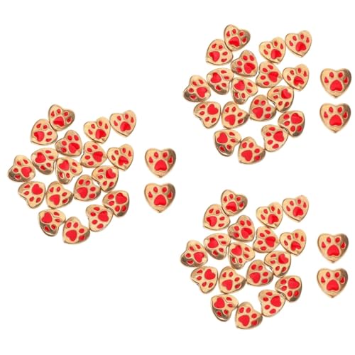 Holibanna 3 Sätze Halskette Perlen Herz Basteln Lose Form Armbandperlen Perlen Zum Selbermachen Von Schmuck Farbige Perlen Perlenzubehör Schmuckperlen Diy Liefert Zinklegierung 20 Stück * 3 von Holibanna