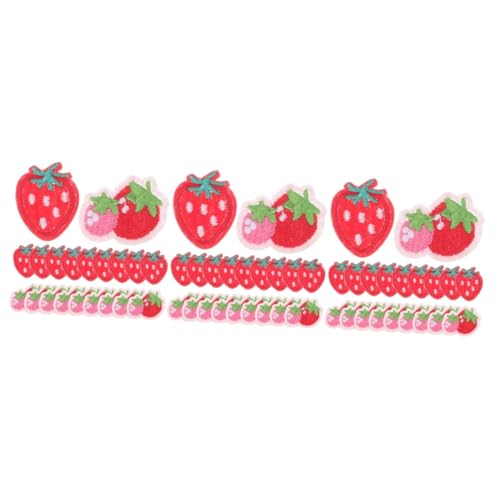 Holibanna 3 Sätze Kleidungsflicken Selber Machen Rosa Stickereiflecken Applikationen Für Bekleidung Bestickt Erdbeer-applikations-patches Erdbeer-kleidungsapplikation Rot Vlies 20 Stück * 3 von Holibanna