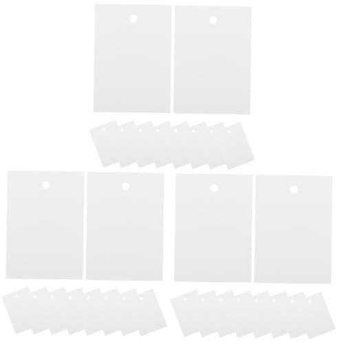 Holibanna 3 Sätze Leeres Etikett Leere Etiketten Für Stichworte Kleidungsetiketten Kleidungsschilds Klein Papieretikett Kleidungsanhänger Aus Papier Beschreibbares Etikett Weiß 250 Stück * 3 von Holibanna