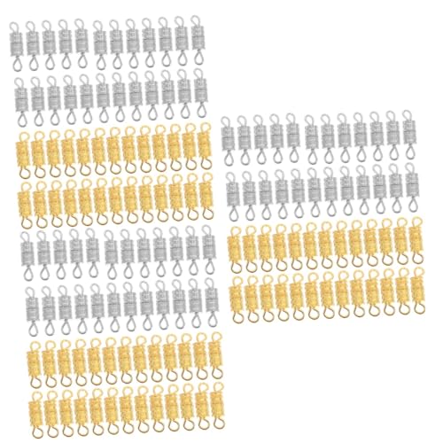 Holibanna 3 Sätze Schraubverschluss Aus Legierung Für Diy Und Armbänder Gold Und Silber Für Schmuckreparatur Und Bastelprojekte 120 Stück * 3 von Holibanna