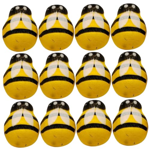 Holibanna 3 Sätze Teiliges Holz Bienen Deko Detailgetreue Kleine Bienen Handbemalt Langlebig Als Party Deko Diy Bastelzubehör Und Tischdeko Für Erwachsene 24 Stück * 3 von Holibanna