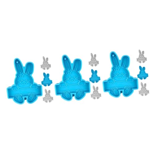 Holibanna 3 Sätze Teiliges Silikonformen Für Diy Ostern Schlüsselanhänger Epoxidharz Anhänger Gießformen Einfache Handhabung Nicht Klebend Bastelprojekte 4 Stück * 3 von Holibanna