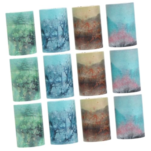 Holibanna 3 Sätze Washi Tape Diy Klebeband Für Scrapbooking Journaling Und Kunsthandwerk Dekorative Papiertape Mit Zufälligen Mustern Für Erwachsene Für Alben Und Planer 4 Rollen * 3 von Holibanna