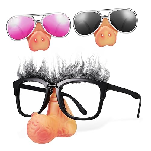 Holibanna 3 Stk Kreative Brillen-foto-requisiten Lustige Verkleidungsbrille Brillenfassungen Dekor Schweinemaske Schweineschnauzenmaske Brille Verkleiden Party-brille Spielzeug Kind Cosplay von Holibanna