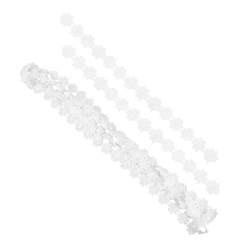 Holibanna 3 Stück Bestickte Blumen Spitze Wasserlösliche Blumen Applikationen für Kleidung Diy Handwerk Accessoires Weiß Yards von Holibanna
