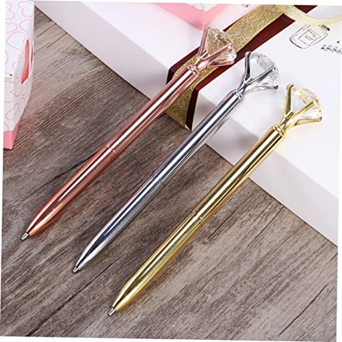 Holibanna 3 Stück Metall Kugelschreiber mit Großem Diamant Kugelschreiber für Schule und Büro Silber Schreibutensilien für und Täglichen Gebrauch Holibanna 3 Stück Metall Kugelschreiber mit Großem Diamant Kugelschreiber für Schule und Büro Silber Schreibutensilien für und Täglichen Gebrauch von Holibanna