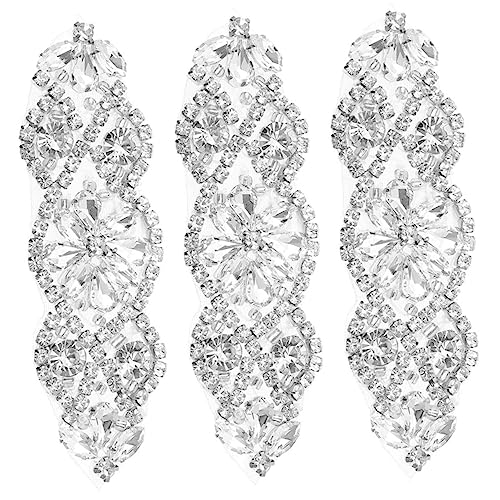 Holibanna 3 Stück Strass Aufkleber Taillensiegel Kleidungsflicken Kleidungsflicken DIY Nähen Stoffapplikation Für Kleidung Kleidungsstück Bestickte Flicken Bestickte von Holibanna