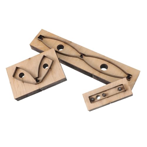 Holibanna 3 Stück Teiliges Bow Cutting Die Mold aus Holz und Edelstahl Langlebige Scrapbook Schablonen für Leder DIY Bastelbedarf für Kreative Schmuck Ornamentherstellung von Holibanna