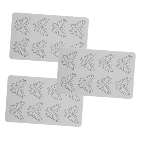 Holibanna 3 Stück Teiliges Fondant Silikon Schmetterling Prägungsmatte Filigrane Spitzenmuster Vielseitig für Fondant Schokolade Molekulargastronomie Einfache Tortendekoration für Hochzeit von Holibanna
