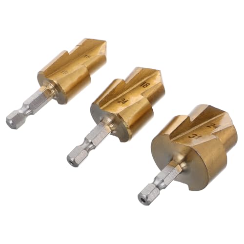 Holibanna 3 Stück Teiliges Ppr Bohrer Set mit Hexagonalem Griff Reibahlen für Rohrinstallationen und Reparaturen Hochleistungswerkzeug für Vielseitige Anwendungen Sanitärtechnik von Holibanna