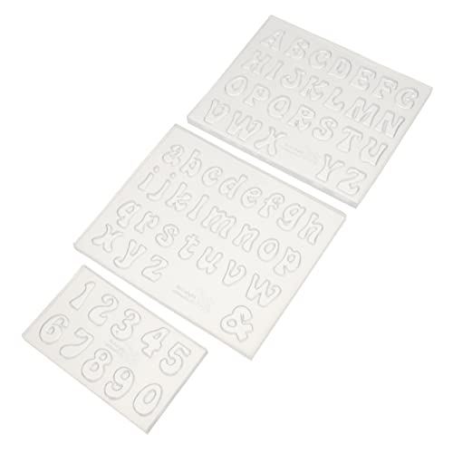 Holibanna 3 Stück Teiliges Silikon Gießform für Buchstaben und Zahlen Diy Schmuckherstellung mit Epoxidharz für Kreative Projekte und Bastelarbeiten mit Kindern von Holibanna