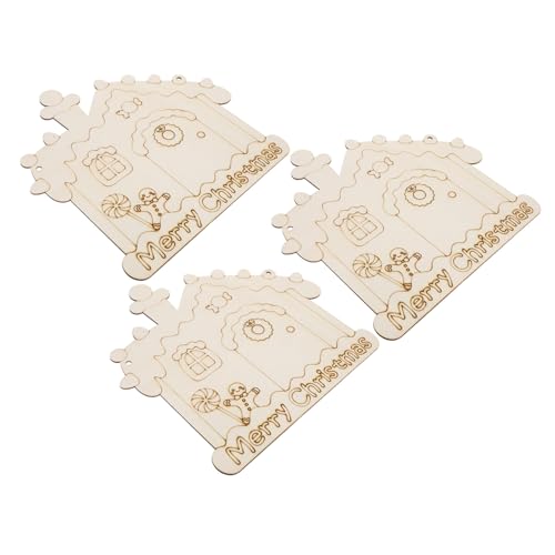 Holibanna 3 Stück Teiliges Weihnachtsanhänger aus Unbehandeltem Holz DIY Bemalbare Holzhaus-hänger mit Kordel Natürliche Rustikale Weihnachtskranz-holzformen für Kreative Malprojekte und Holibanna 3 Stück Teiliges Weihnachtsanhänger aus Unbehandeltem Holz DIY Bemalbare Holzhaus-hänger mit Kordel Natürliche Rustikale Weihnachtskranz-holzformen für Kreative Malprojekte und von Holibanna