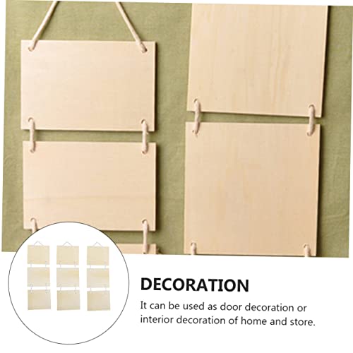 Holibanna 3 Stück Unbehandelte Holz Hängeschilder DIY Malplatten Leicht Bemalbare Dekoration für Wohnzimmer und Schule von Holibanna