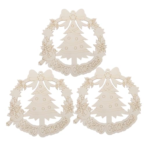 Holibanna 3 Stück Unlackierte Holzscheiben Weihnachtskranz Anhänger zum Bemalen Natürliche Holzanhänger mit Seil für DIY Weihnachtsbaum Dekoration Vielseitig für Fest Kreativität Holibanna 3 Stück Unlackierte Holzscheiben Weihnachtskranz Anhänger zum Bemalen Natürliche Holzanhänger mit Seil für DIY Weihnachtsbaum Dekoration Vielseitig für Fest Kreativität von Holibanna