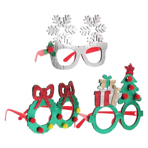 Holibanna 3-teiliges Brillengestell für Weihnachtsfeiern – Brillen für die Feiertage – Schneeflocken-Weihnachtsbaum-Brille für Silvester, Weihnachtsfeiern, Gastgeschenke, Feiertagsdekorationen Holibanna 3-teiliges Brillengestell für Weihnachtsfeiern – Brillen für die Feiertage – Schneeflocken-Weihnachtsbaum-Brille für Silvester, Weihnachtsfeiern, Gastgeschenke, Feiertagsdekorationen von Holibanna