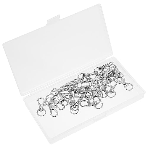 Holibanna 30 Stück Drehbare Metall Lobster Clips für Schlüsselanhänger und Taschen Hochwertige Sichere Schnallen für Verschiedene Anwendungen von Holibanna