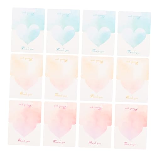 Holibanna 30 Stück Grußkarte Herznoten Dankeskarten Für Die Babyparty Vielen Dank, Visitenkarten in Großen Mengen Dankeskarten Für Kleine Unternehmen Kleine Dankeskarten Mini Papier von Holibanna