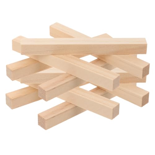 Holibanna 30 Stück Holzdübelstäbe Teilig Rechteckig Glatt Holzstäbchen zum Basteln DIY Modellbau Kinderhandwerk Eltern Projekte Holzleisten Bastelmaterial von Holibanna