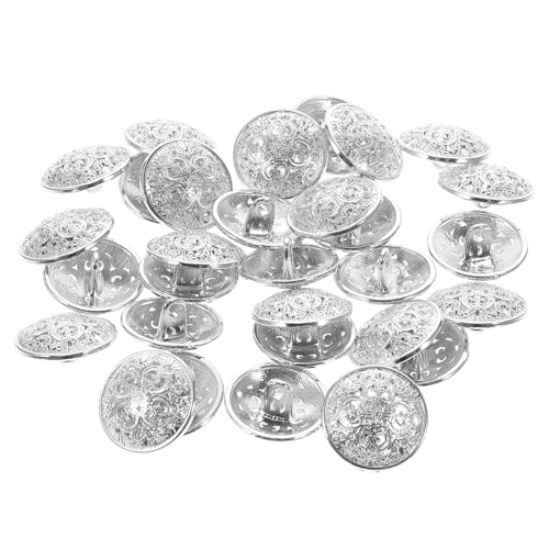 Holibanna 30 Stück Metallknöpfe mit Hohldesign Robuste DIY Zierknöpfe für Strickjacken Blazer Dicke Stoffe Annähbare Knöpfe für Kleidung Modische Silberfarbene Nähknöpfe Holibanna 30 Stück Metallknöpfe mit Hohldesign Robuste DIY Zierknöpfe für Strickjacken Blazer Dicke Stoffe Annähbare Knöpfe für Kleidung Modische Silberfarbene Nähknöpfe von Holibanna